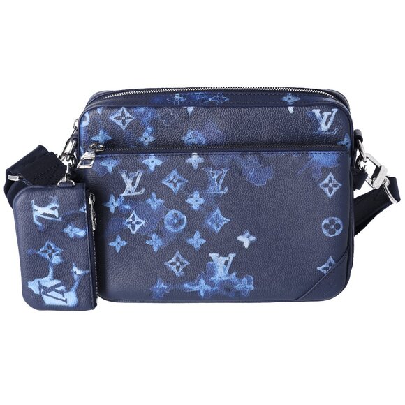 Louis Vuitton Trio Messenger Watercolor Summer Collection Shoulder Bag Navy - Picture 1 of 9